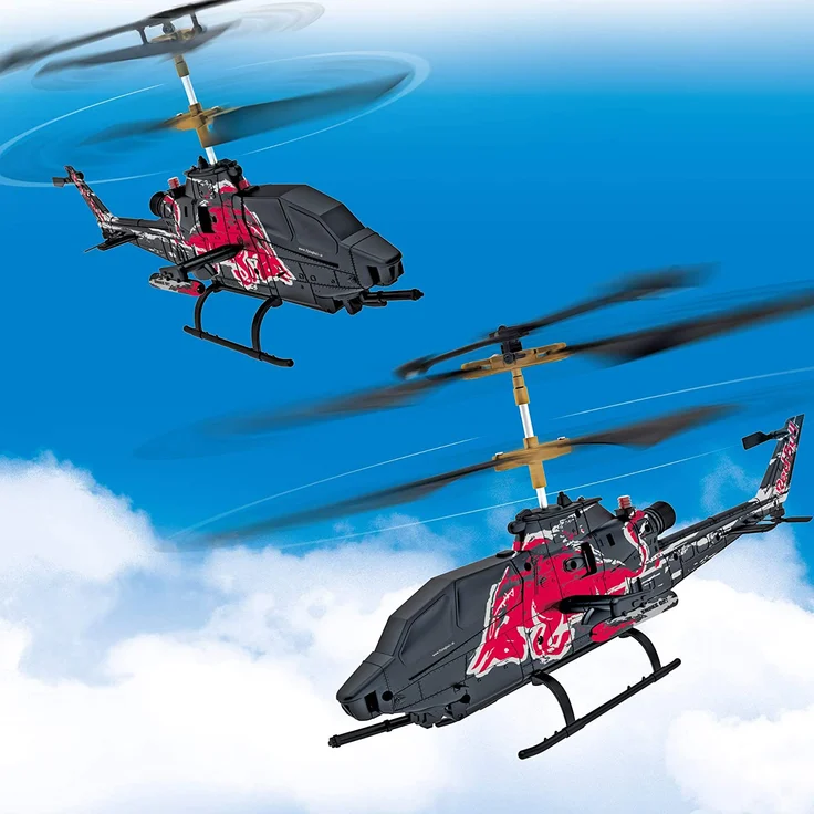 Carrera RC Red Bull Cobra – Der TAH-1F im Red Bull-Design – Fernsteuerbarer Helikopter mit Anti-Kollision-Funktion und Flughöhen-Assistent – für Kinder ab 12 Jahren – Bild 2