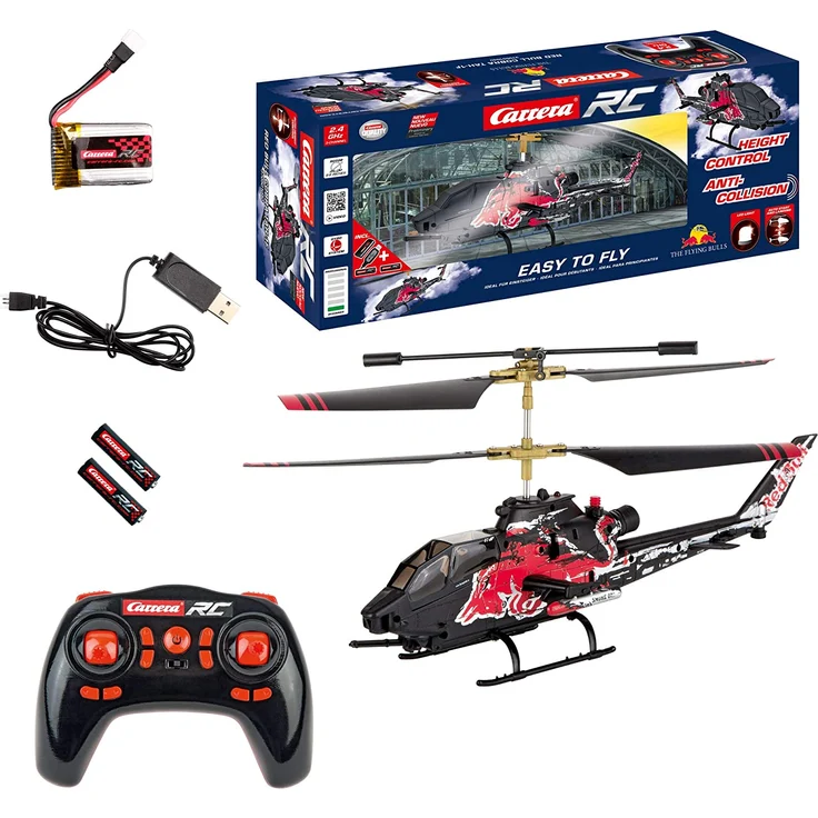 Carrera RC Red Bull Cobra – Der TAH-1F im Red Bull-Design – Fernsteuerbarer Helikopter mit Anti-Kollision-Funktion und Flughöhen-Assistent – für Kinder ab 12 Jahren – Bild 3