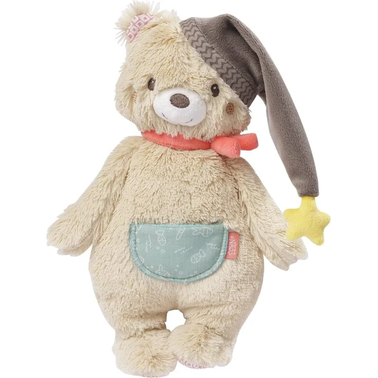 Fehn 060225 Kuscheltier Bär – Weiches Stofftier zum Greifen, Fühlen und Knuddeln – Für Babys und Kleinkinder ab 0+ Monaten – Größe: 25 cm – Bild 1