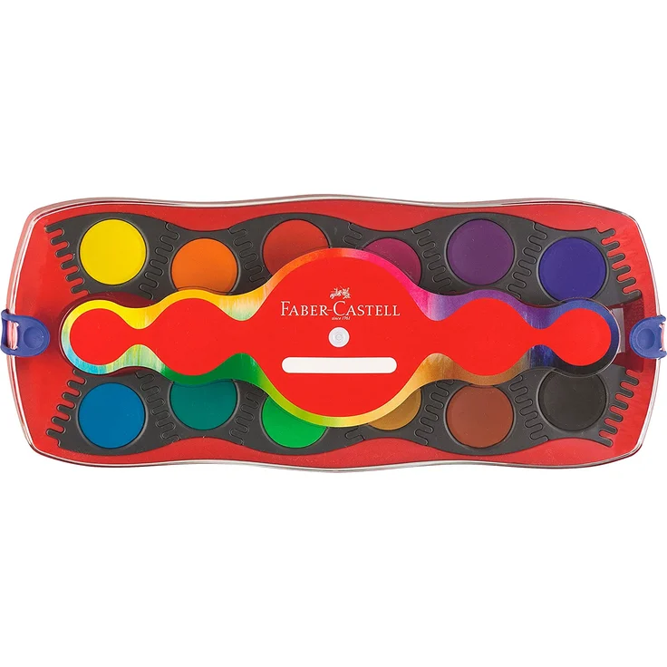 Faber-Castell Deckfarbkasten Connector 12 Farben (Farbe wählen: rot) – Bild 3