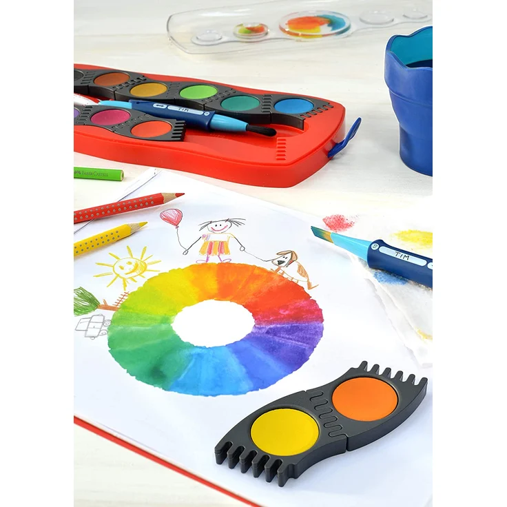 Faber-Castell Deckfarbkasten Connector 12 Farben (Farbe wählen: rot) – Bild 9