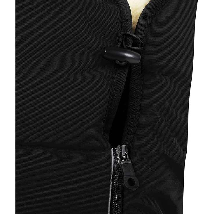 Lammfell Kinderwagen-Fußsack CORTINA von WERNER CHRIST BABY – Thermo Winterfußsack mit herausnehmbarem, echtem Fell, als Einlage für Buggy verwendbar (2-in-1) in schwarz – Bild 4
