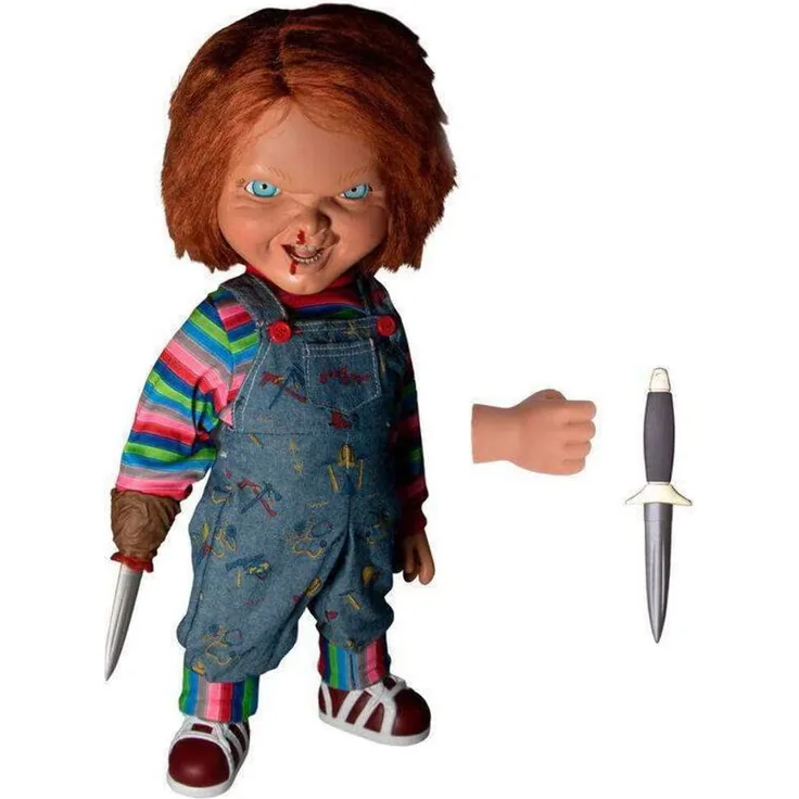 Mezco Toys Kinderspiel 2 – Sprechende Puppe Designer Series Menacing Chucky 38 cm, 0696198780239