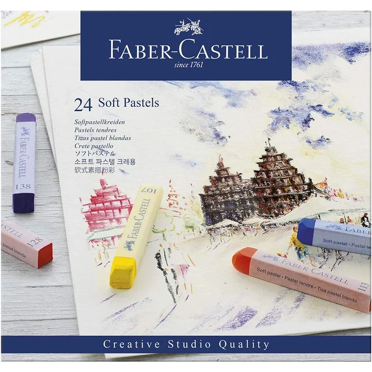 Faber-Castell Softpastellkreiden, 24er Set Etui – Bild 1