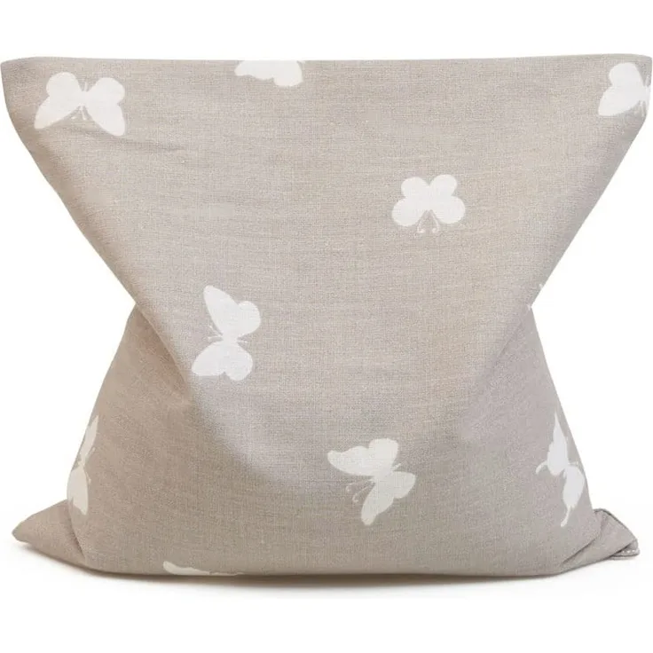 GRÜNSPECHT Rapssamen-Kissen 19x19cm, Wärmekissen für Nacken, Bauch & Rücken, Bezug aus 100% Baumwolle, für Mikrowelle & Backofen, Schmetterlinge braun (107-V1)