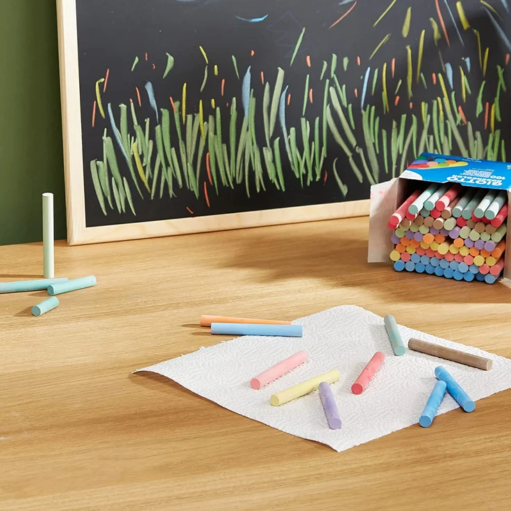 Giotto 5390 00 - RoberColor Wandtafelkreide, Karton mit 100 Stück farbig sortiert – Bild 6