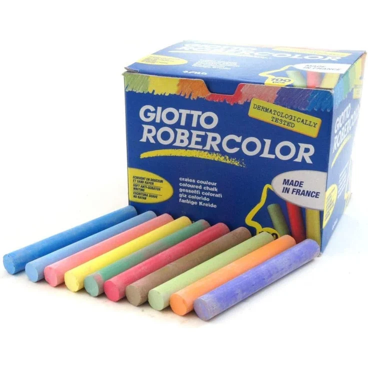 Giotto 5390 00 - RoberColor Wandtafelkreide, Karton mit 100 Stück farbig sortiert – Bild 5