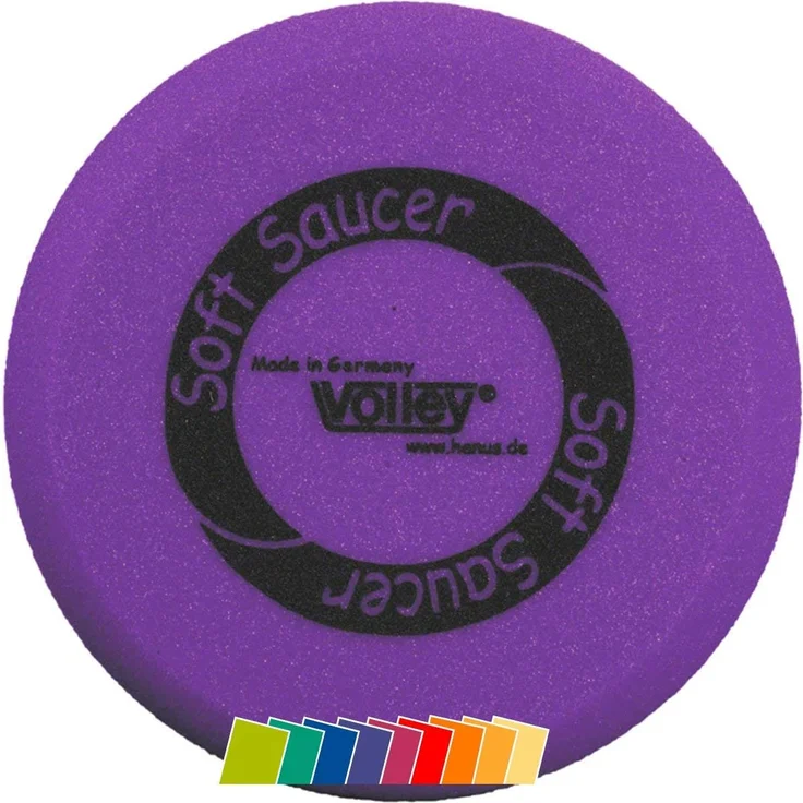 VOLLEY Schaumstoff Frisbee Wurfscheibe ELE'Soft Saucer unbeschichtet, 25 cm, Lila – Bild 1