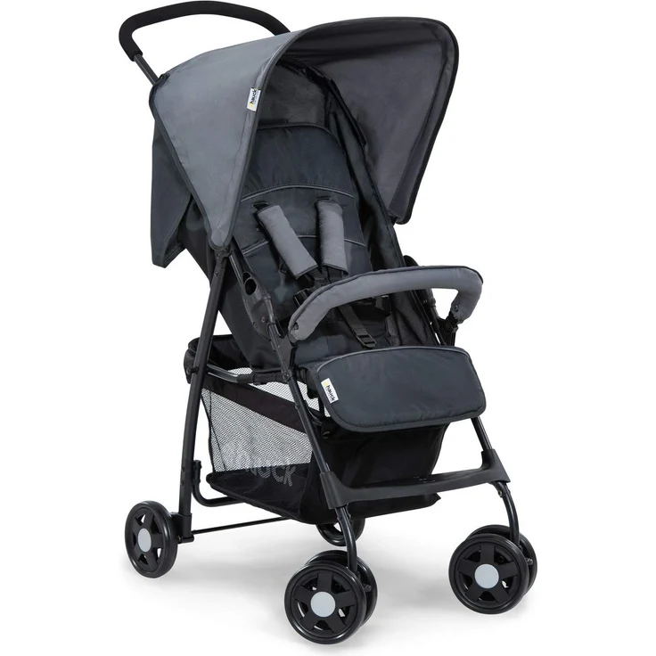Hauck Buggy Sport, Ultra Leicht - nur 5,9 kg, Klein Zusammenklappbar, Reisebuggy mit Liegefunktion, Sonnenverdeck, Großer Korb, Melange Grau – Bild 1