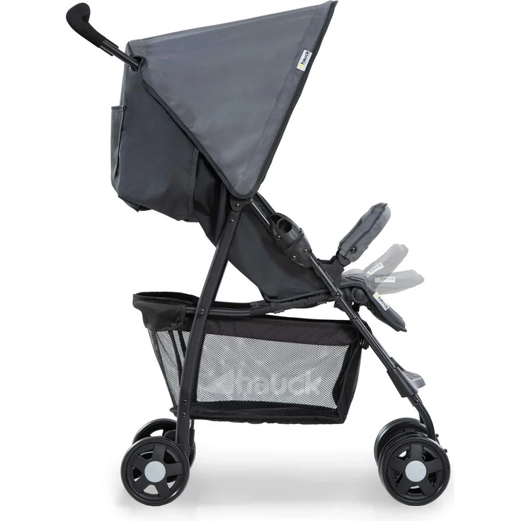 Hauck Buggy Sport, Ultra Leicht - nur 5,9 kg, Klein Zusammenklappbar, Reisebuggy mit Liegefunktion, Sonnenverdeck, Großer Korb, Melange Grau – Bild 13
