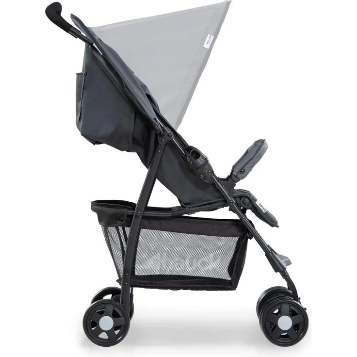 Hauck Buggy Sport, Ultra Leicht - nur 5,9 kg, Klein Zusammenklappbar, Reisebuggy mit Liegefunktion, Sonnenverdeck, Großer Korb, Melange Grau – Bild 12