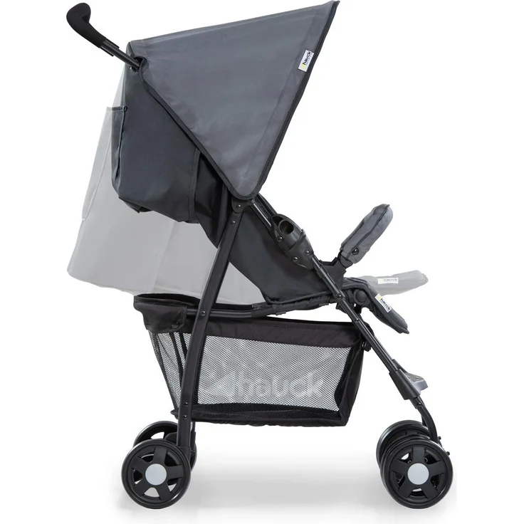 Hauck Buggy Sport, Ultra Leicht - nur 5,9 kg, Klein Zusammenklappbar, Reisebuggy mit Liegefunktion, Sonnenverdeck, Großer Korb, Melange Grau – Bild 14