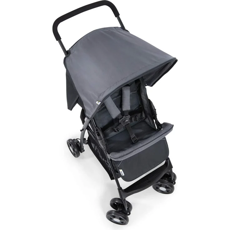 Hauck Buggy Sport, Ultra Leicht - nur 5,9 kg, Klein Zusammenklappbar, Reisebuggy mit Liegefunktion, Sonnenverdeck, Großer Korb, Melange Grau – Bild 9