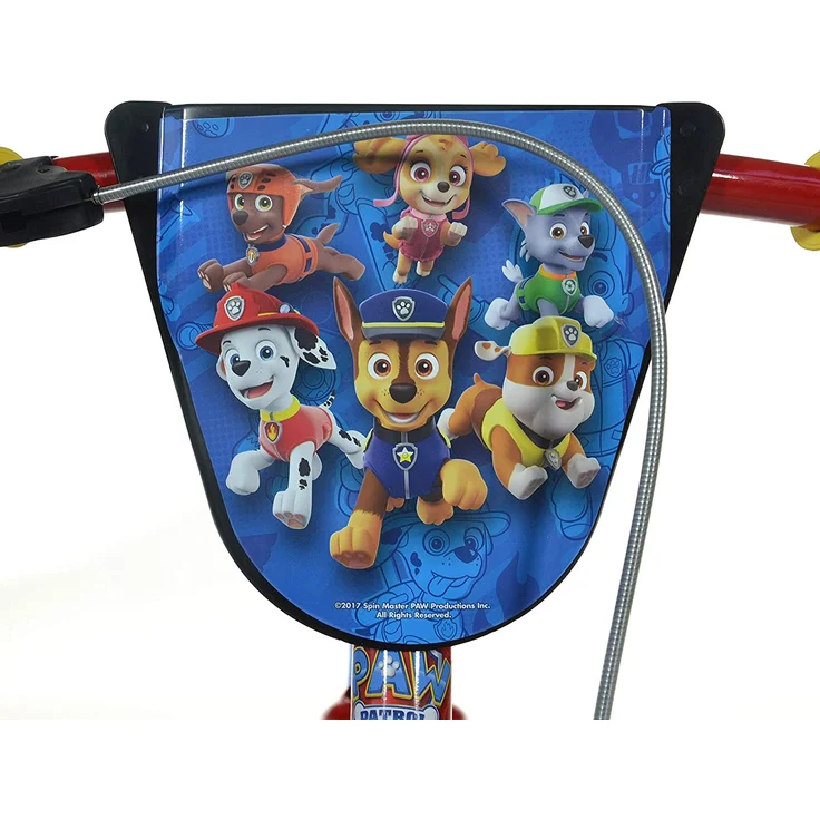 Dino Paw Patrol Jungenfahrrad , 12 Zoll, 21 cm, Felgenbremse, Rot – Bild 2