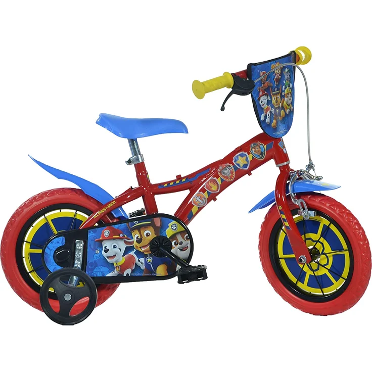 Dino Paw Patrol Jungenfahrrad , 12 Zoll, 21 cm, Felgenbremse, Rot – Bild 5