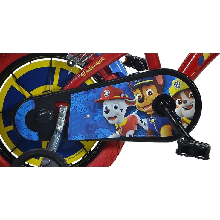 Dino Paw Patrol Jungenfahrrad , 12 Zoll, 21 cm, Felgenbremse, Rot – Bild 3
