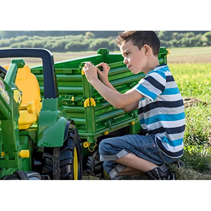 Rolly Toys rollyMulti Trailer John Deere Kipper (Dreiseitenkipper mit Gewindekurbel, Heckkupplung) 125043 – Bild 6