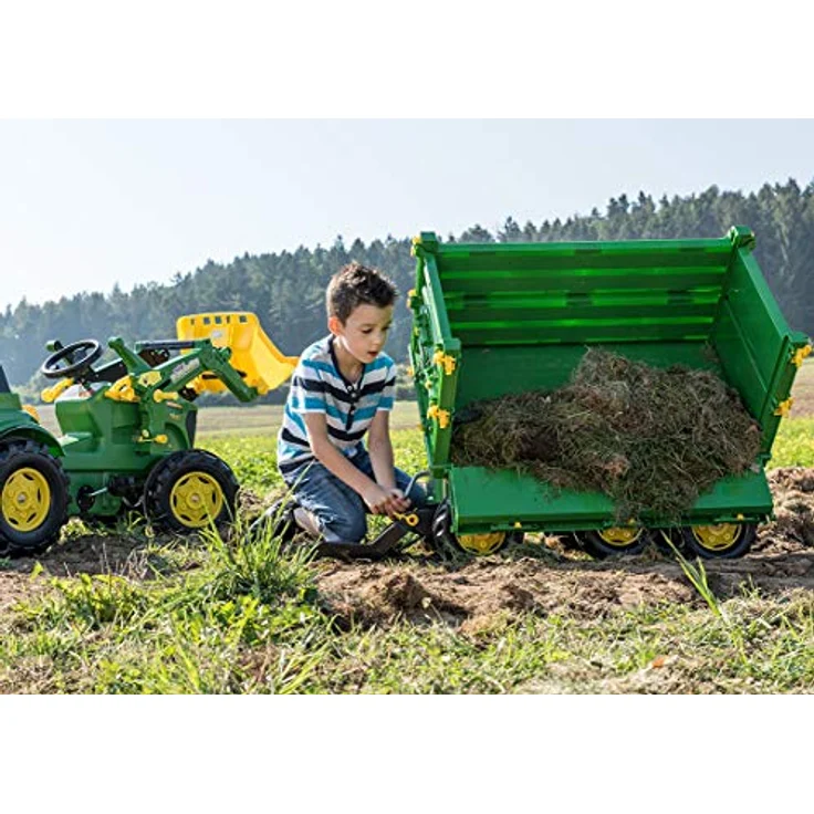 Rolly Toys rollyMulti Trailer John Deere Kipper (Dreiseitenkipper mit Gewindekurbel, Heckkupplung) 125043 – Bild 4