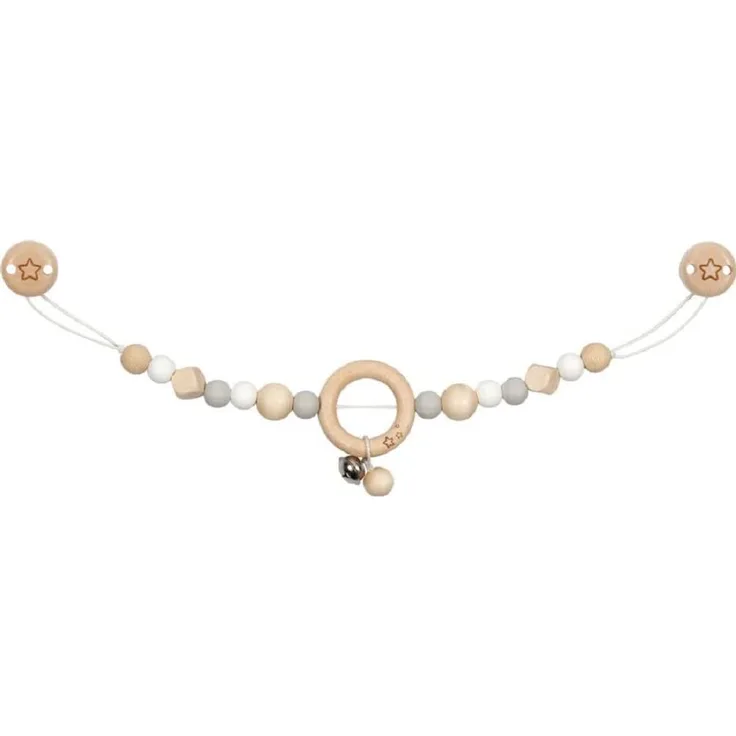 Kinderwagenkette Stern grau