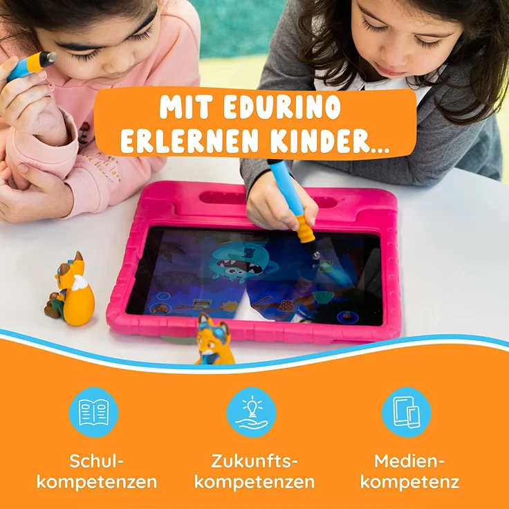Edurino Starterset Mika Erstes Lesen & Schreiben ab 4 Jahren inkl. Eingabestift I Innovatives und digitales Lernspiel I Spielerisches Lernen von Schreibmotorik, Silben & Buchstaben – Bild 7