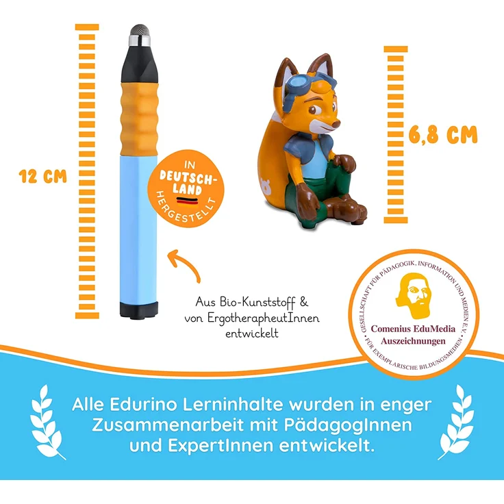 Edurino Starterset Mika Erstes Lesen & Schreiben ab 4 Jahren inkl. Eingabestift I Innovatives und digitales Lernspiel I Spielerisches Lernen von Schreibmotorik, Silben & Buchstaben – Bild 3