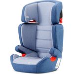 kk Kinderkraft Kinderautositz JUNIORFIX, Autokindersitz, Autositz, Kindersitz mit Isofix, Gruppe 2/3 15-36kg, Einstellbare Rückenlehne und Kopfstütze, ECE R44/04, Dunkelblau, 1 Stück (1er Pack)