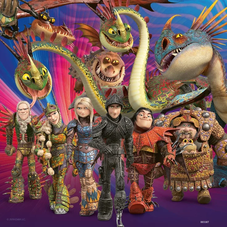 Ravensburger Kinderpuzzle 08064 - Drachenzähmen leicht gemacht - 3 x 49 Teile – Bild 3