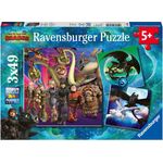 Ravensburger Kinderpuzzle 08064 - Drachenzähmen leicht gemacht - 3 x 49 Teile