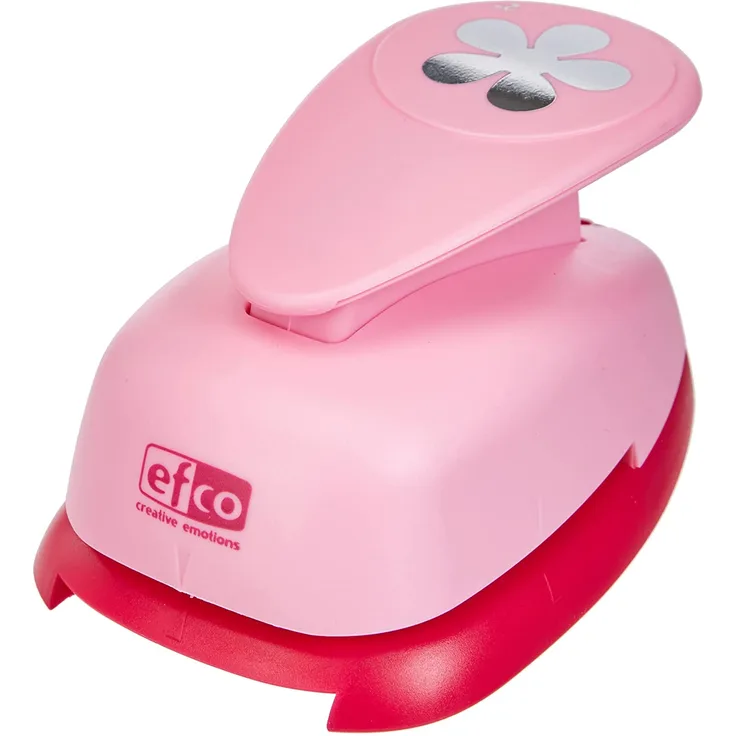 efco Stanzer XL, Retro Blume Motivstanzer, Kern: Metall, pink, 12,5 x 8 x 7 cm