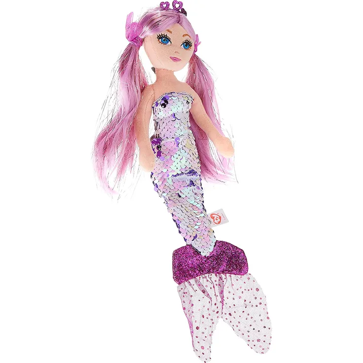 TY LORELEI PURPLE SEQUIN MERMAID REG
