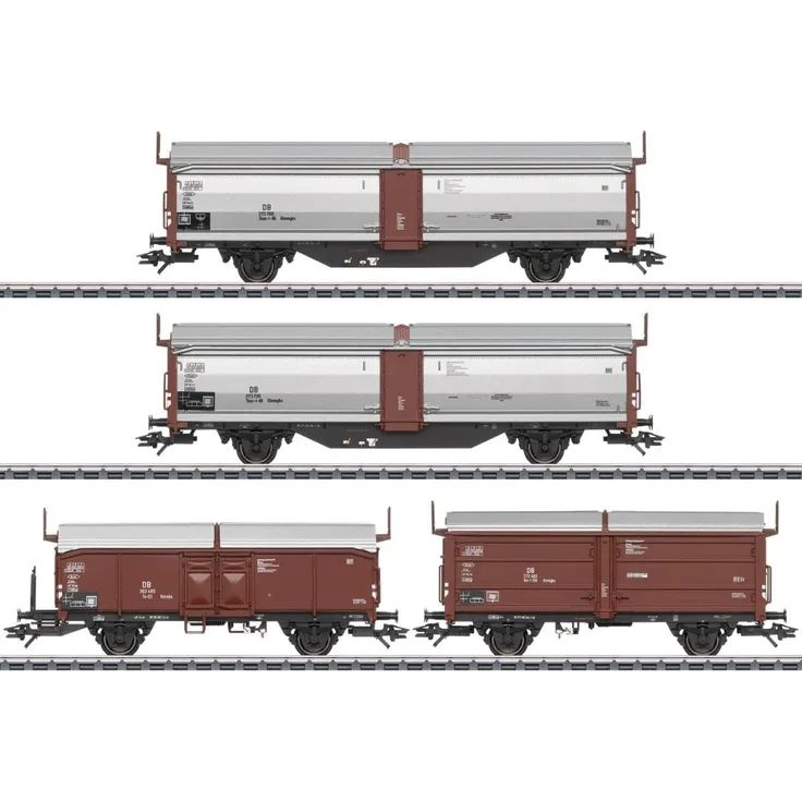 Mrklin 47301 H0 Set Schiebedachwagen Tbes-t-66 DB III 4tlg.