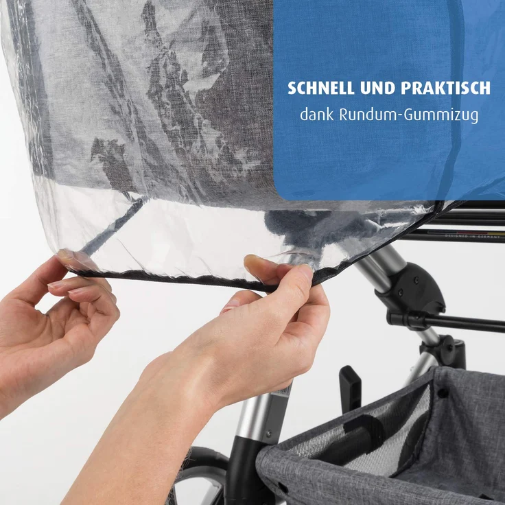 Reer RainCover Classic Regenschutz für Kombi-Kinderwagen, 1er Pack – Bild 4