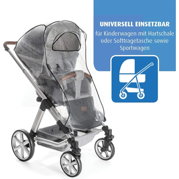 Reer RainCover Classic Regenschutz für Kombi-Kinderwagen, 1er Pack – Bild 3
