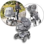Reer RainCover Classic Regenschutz für Kombi-Kinderwagen, 1er Pack