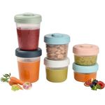 BÉABA, 6er-Set Aufbewahrungsbehälter, Clip, Stapelbare Behälter, 100 % Luftdicht, Einfrieren, Muttermilch, 2x90ml + 2x150ml + 2x250ml
