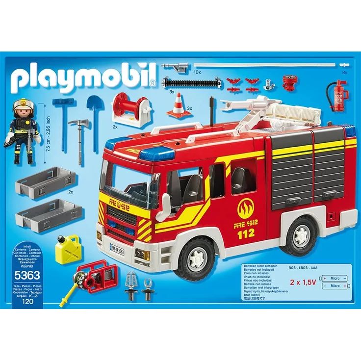 Playmobil 5363 - Löschgruppenfahrzeug mit Licht und Sound – Bild 3