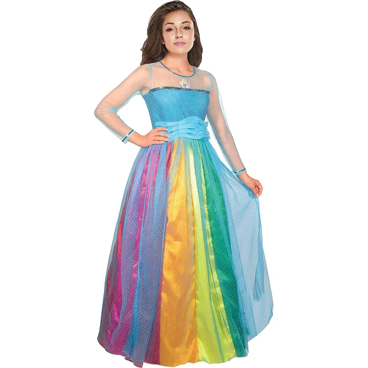 Barbie kleid Damen Polyester Regenbogen Größe M