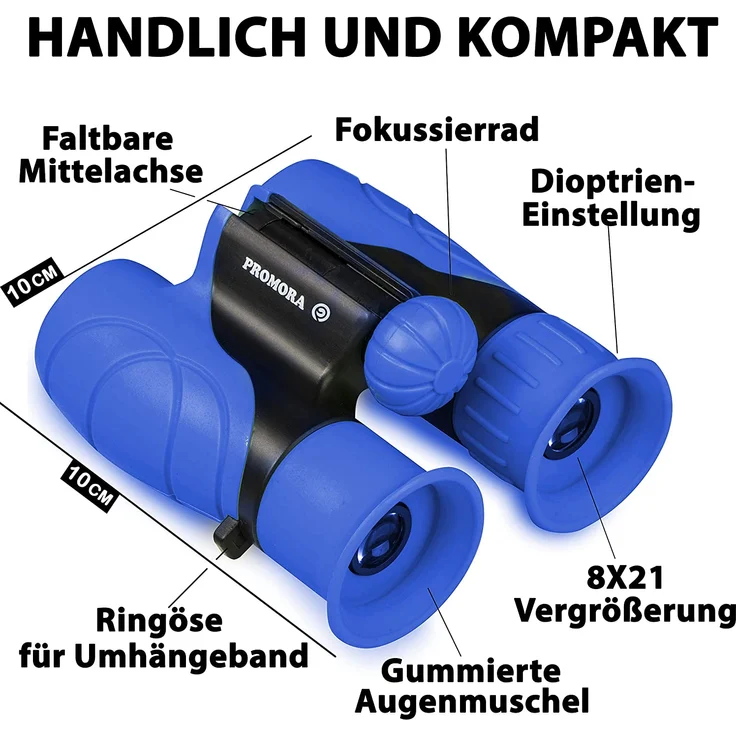 Fernglas für Kinder - Optimales Geschenk für kleine Jungen und Mädchen - Starke Vergrößerung 8X21 – Umfangreiches Set inklusive Lupe & Kompass – Spielzeug für 4 5 6 7 8 Jahre alte Jungen und Mädchen – Bild 5