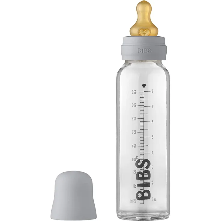 Bibs BIBS - Anti-colic Glass Bottle for Babies 225 ml CLOUD