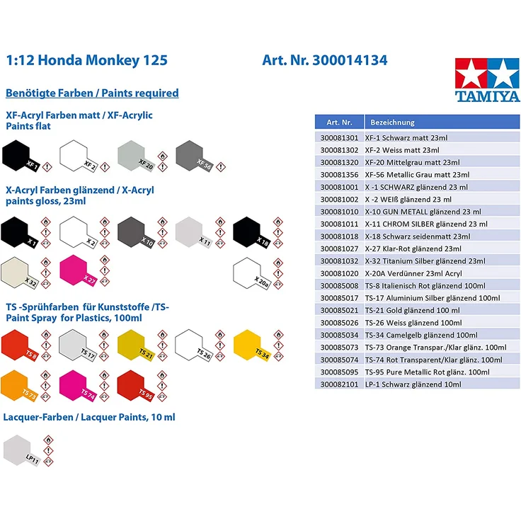 TAMIYA 300014134 1:12 Honda Monkey 125 – Bild 4