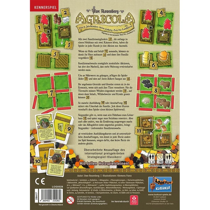 Lookout Games 22160028 - Agricola, Kennerspiel von Uwe Rosenberg – Bild 3