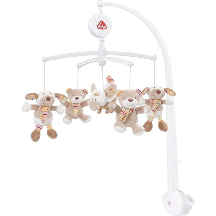 Fehn 160741 Musik-Mobile Rainbow – Spieluhr-Mobile mit niedlichen Teddys zum Lauschen & Staunen – Zum Befestigen am Bett für Babys von 0-5 Monaten – Höhe: 65 cm, ø 40 cm – Bild 1