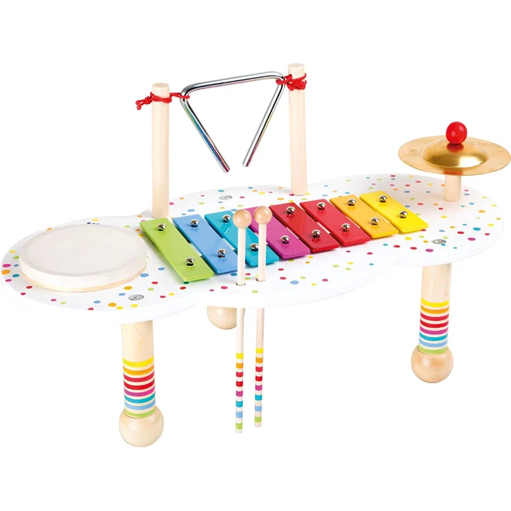 small foot 10385 Musiktisch Sound aus Holz, schult Motorik-und Rhythmusgefühl, inkl. 2 Holzschlegel, ab 3 Jahren Musikinstrument, Musikspielzeug - Preisvergleich – Bild 2