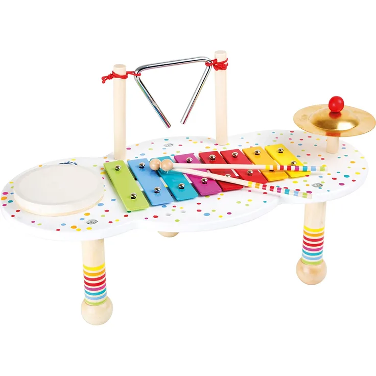 small foot 10385 Musiktisch Sound aus Holz, schult Motorik-und Rhythmusgefühl, inkl. 2 Holzschlegel, ab 3 Jahren Musikinstrument, Musikspielzeug - Preisvergleich