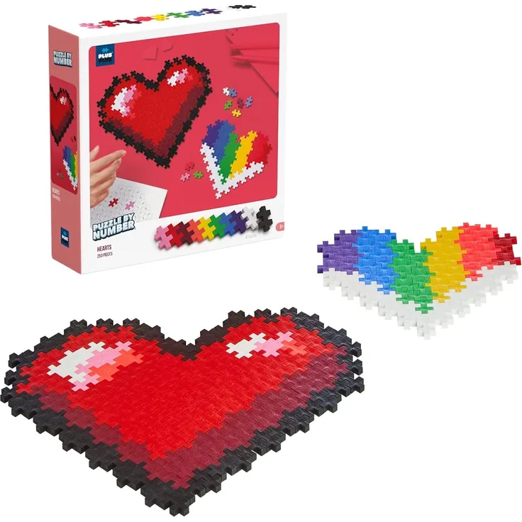 Plus-Plus Puzzle by Number: Herz - 250 Bausteine