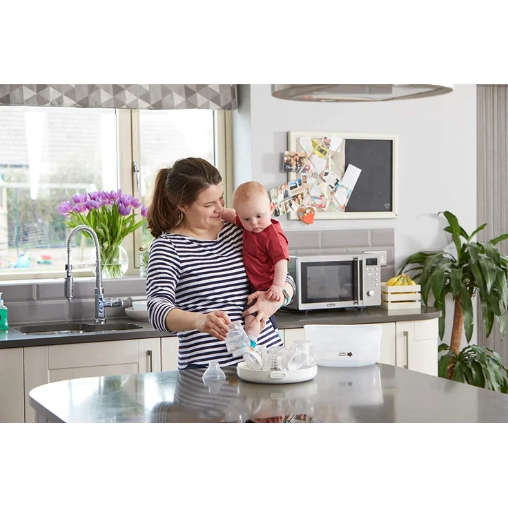 Tommee Tippee Sterilisator, Mikrowellen-Dampfsterilisator für Babyflaschen, 4-Minuten-Sterilisationszyklus – Bild 7
