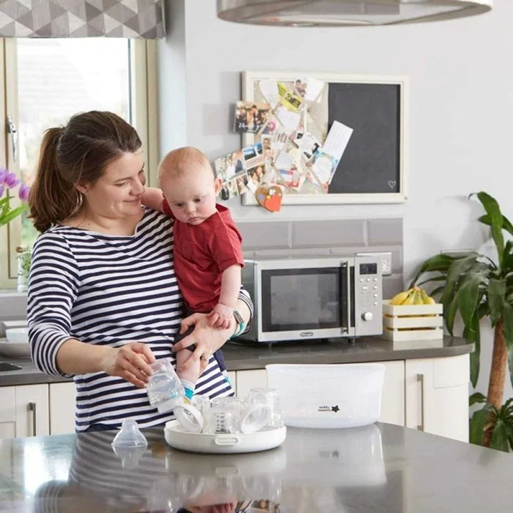 Tommee Tippee Sterilisator, Mikrowellen-Dampfsterilisator für Babyflaschen, 4-Minuten-Sterilisationszyklus – Bild 5