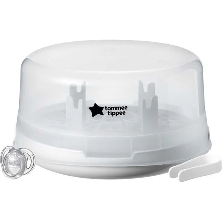 Tommee Tippee Sterilisator, Mikrowellen-Dampfsterilisator für Babyflaschen, 4-Minuten-Sterilisationszyklus – Bild 1