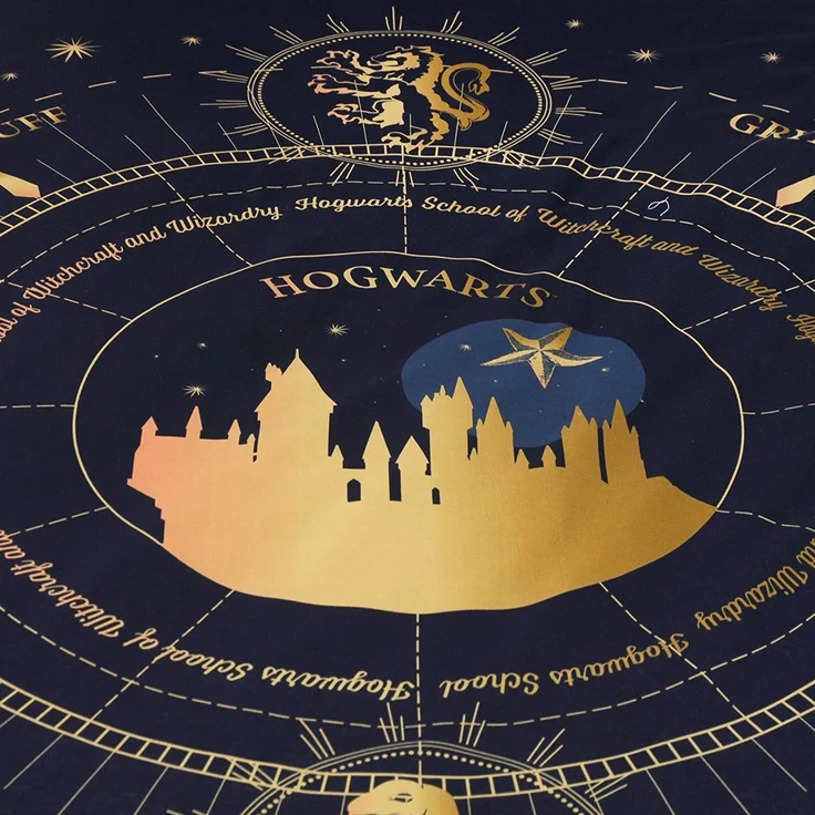 Harry Potter Wende Bettwäsche Hogwarts Wappen 2tlg 135 x 200 cm 80 x 80 cm – Bild 5