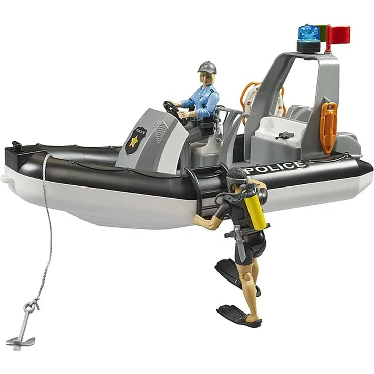 Bruder 02507 RAM 2500 Polizei Pickup mit Anhänger und Boot – Bild 5